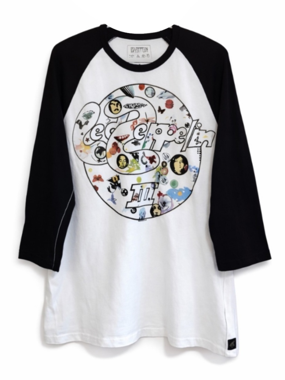 Retro Style Led Zeppelin III Graphic Raglan Tee Trunk Ltd – Size Large EUC